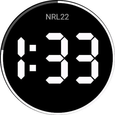 NRL22 running at 1:33 with a ring around the bezel
